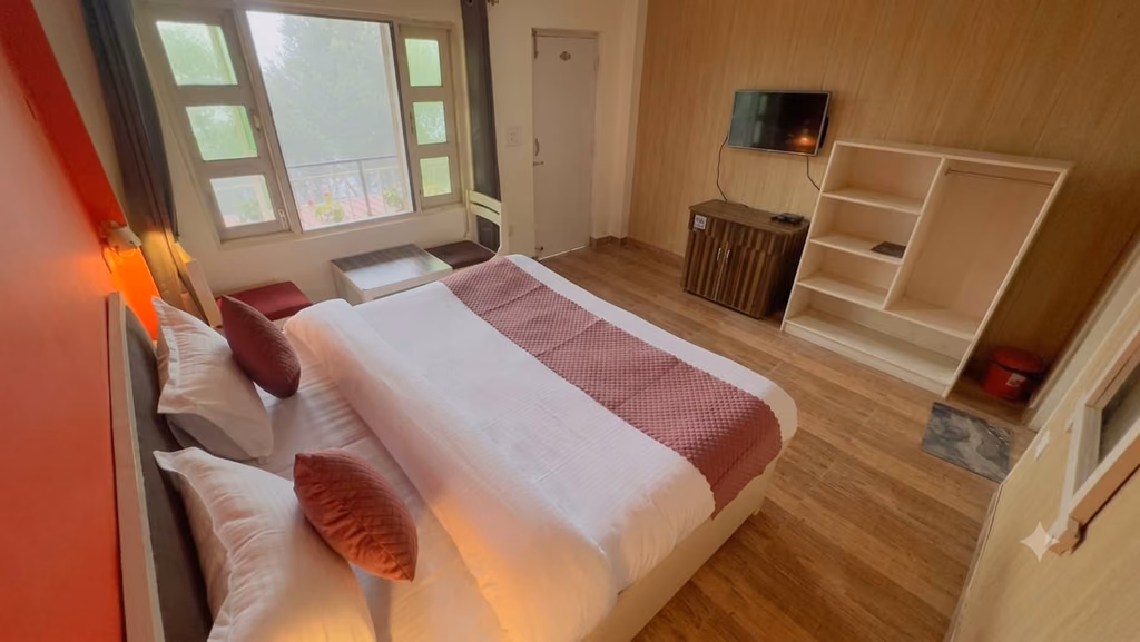 Dual bed setup in Standard room 201