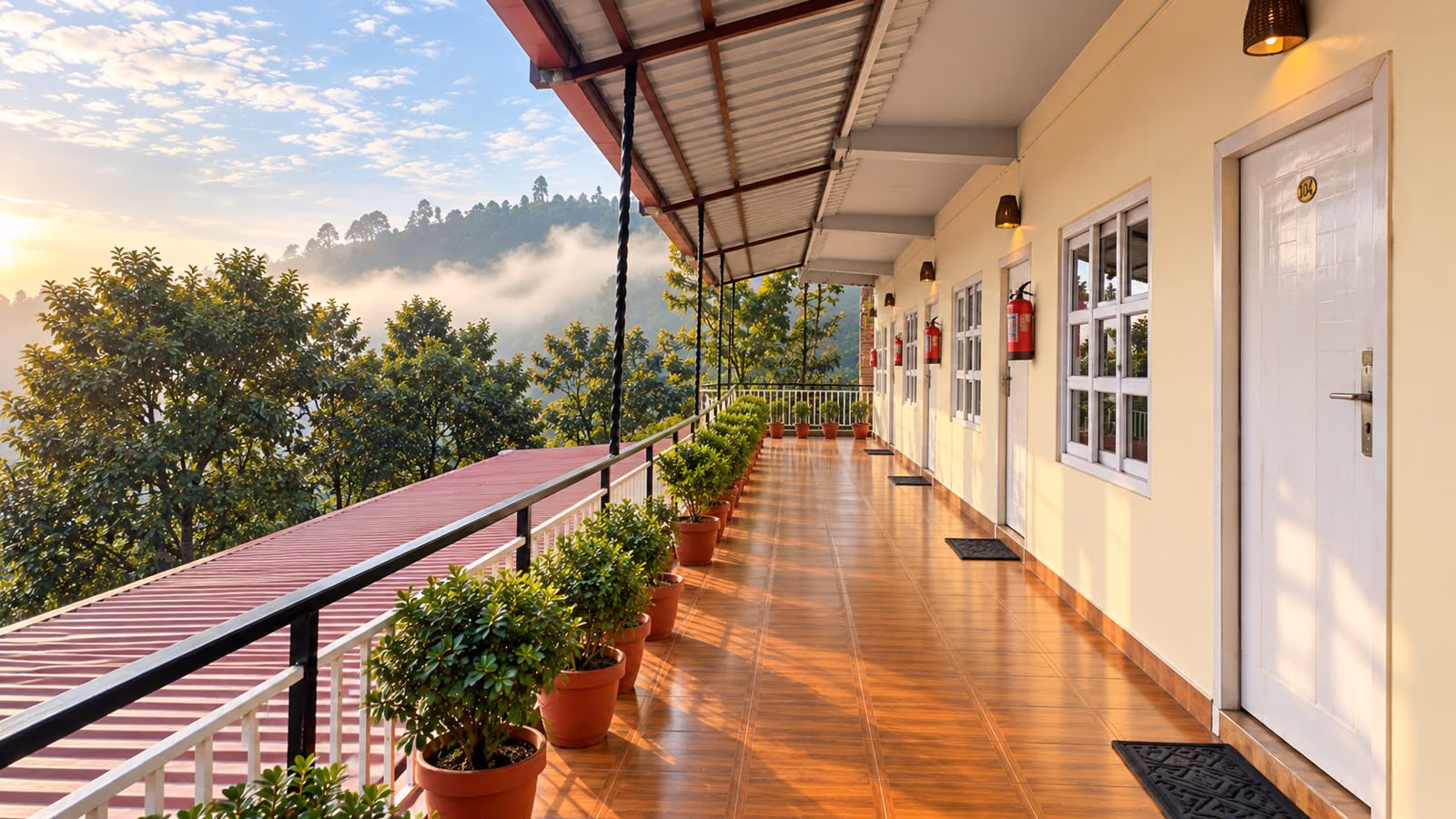 Valley view from the terrace in the morning